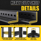 Garage Shelving Heavy Duty, 3000LBS Garage Shelves, 5-Tier Adjustable Metal Shelving Unit, Garage Storage Shelves, Utility Storage Rack Shelf，Shelves for Garage Storage, 72" H×59" W×19.7" D