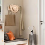 Wall Mount Coat Rack with 5 Hooks: Space-Saving Wall Coat Rack, Hooks for Hanging in Entryway, Bathroom, Home Office