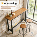 Bar Table,Industrial High Top Pub Table, Long Counter Height Dining Table for Small Space,Kitchen,Dining,Cafe & Restaurant
