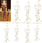 TeaSu 12pcs Pearl String, for Wedding Centerpiece, Vase Filler and Decor for Floating Candles (Champagne Gold)