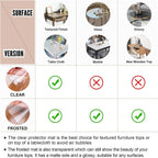 LovePads Clear Table Cover Protector 36 x 60 Inch, 1.5mm Thick Plastic Table Cover, Table Protector for Dining Room Table, Waterproof Vinyl Tablecloth Table Pad Mat for Kitchen, Dresser, Writing Desk