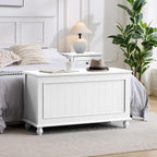 Scurrty Antique Style Storage Bench for End of Bed,Heavy Duty Long Ottoman Bench, Lift Top Storage Chest, Bench for Bedroom, Living Room Entryway (White)