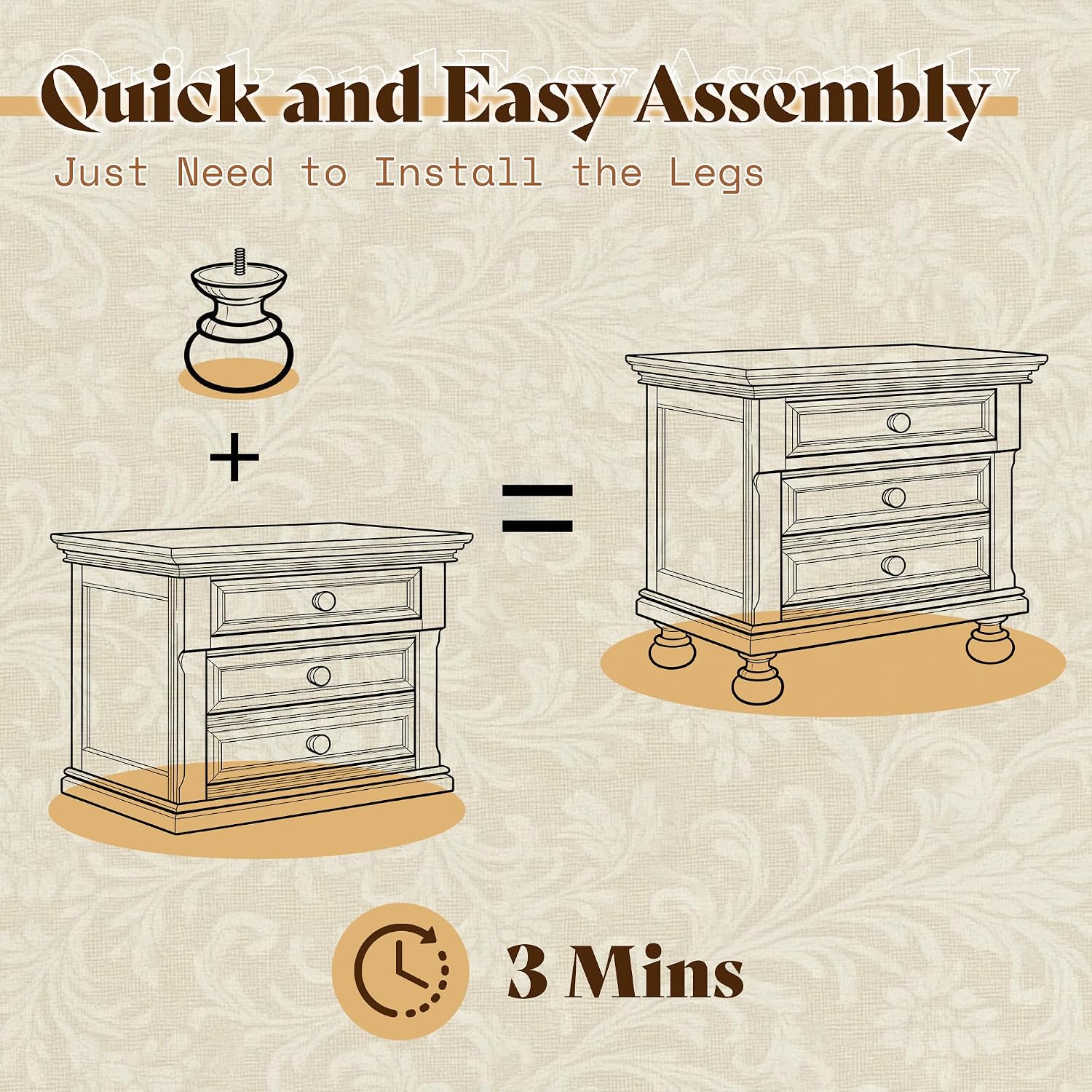 AMERLIFE Fully Assembled Nightstands Set of 2, Solid Wood End Tables | 26" Extra Large Beside Table with 2 Storage Drawers, Traditional Bedside Cabinet for Bedroom, White