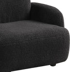 25.5" W Black Sherpa Bear Shaped Armchair