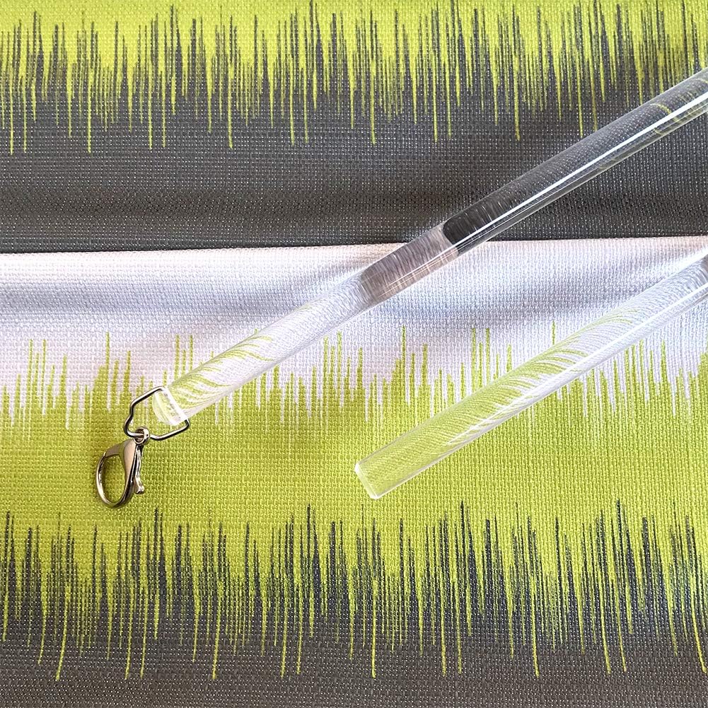 2 Pack 36 Inch Universal Drapery Pull Rod Invisible Clear Curtain Wand for Easier Opening and Back (Acrylic, 36")