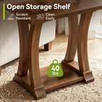 LITTLE TREE Solid Wood End Table, Narrow Side Table with Lower Storage Shelf, Rustic Accent Sofa Side Table for Living Room, Bedroom, Small Space