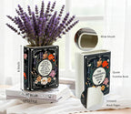 LIFFY Book Vase for Flower Decorative Ceramic Vases Cute Home Decor for Bookshelf Dining Table Desk Office Home Decor Unique Vase for Book Lovers (6.5")