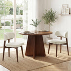 Dining Chairs Set of 4, Modern Upholstered Dining Chairs, Wooden Kitchen Chairs for Dining Room with Ergonomic Curved Backrest