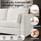 Oversized Modular Sectional Sofa, U Shaped Wide Deep Seat Cloud Couch, Large 9 Seater Modern Chenille Couches for Living Room, No Tool Assembly, Beige