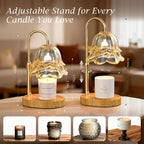 BYART Candle Warmer Lamp with Timer Dimmable, Adjustable Height Wax Melts Warmer for Jar Candles, Birthday Mothers Day Gifts for Women Mom, House Warming Gifts New Home Decor