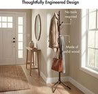 Luxe L 100% Faux Fur Coat Rack, Freestanding Coat Rack with 8 Hooks, Adjustable Size Tree Coat Rack for Bedroom, Hallway, Entrance, Office, for Coats, Hats, Scarves, Handbags - Brown