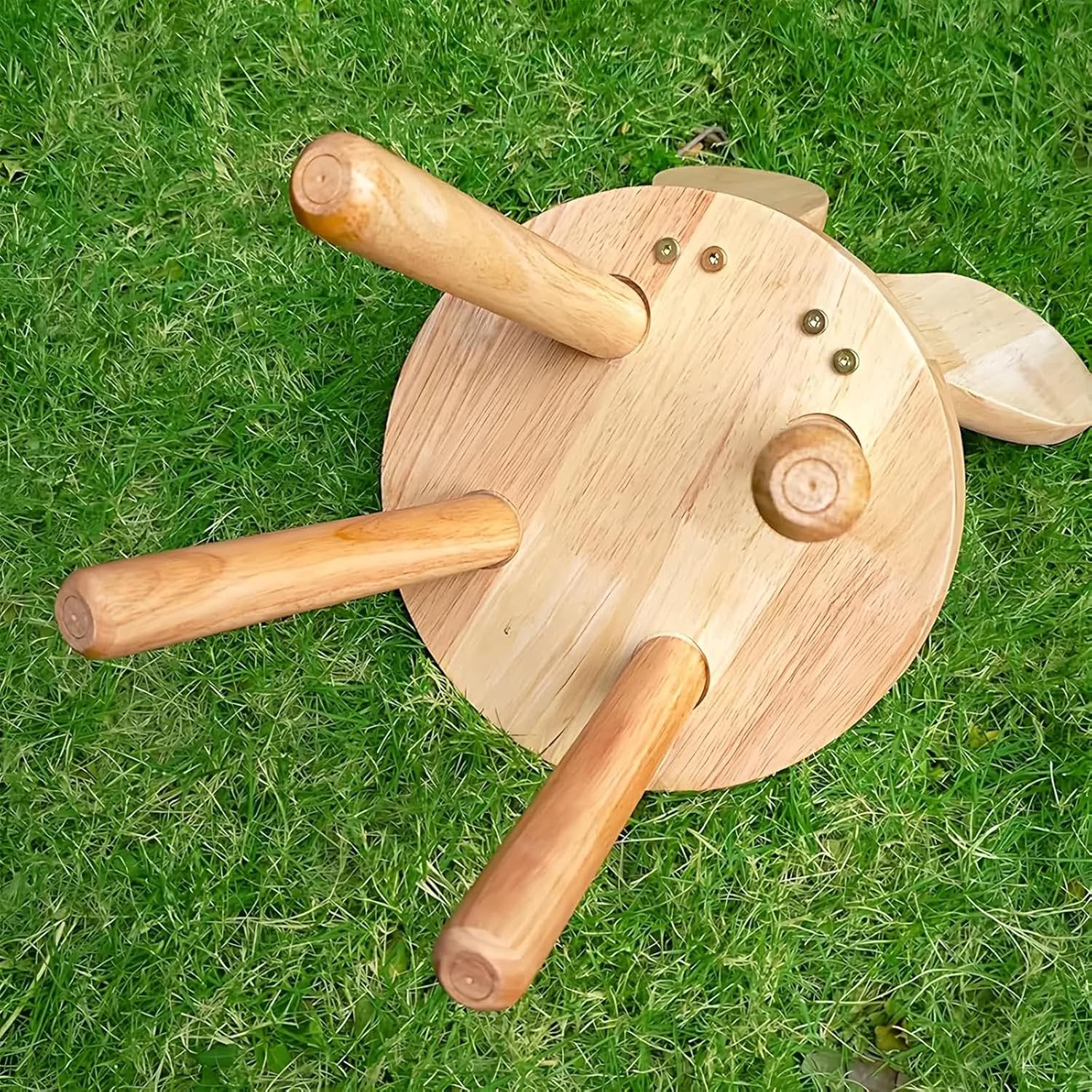 Bunny Chair for Ages 1.5-4 - Small Toddler Wooden Chair with 9.25" Seat Height, Solid Wood Rabbit Stool for Nursery, Playroom & Low Tables, Mini Kids Furniture - 1 Pack