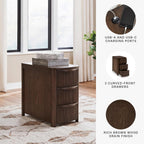 Signature Design by Ashley Camdill Chairside Contemporary End Table with USB Port and Charging Station, Dark Brown