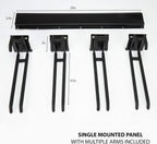 RaxGo Ski Wall Rack, Holds 4 Pairs of Skis & Skiing Poles or Snowboard for Home and Garage Storage, Wall Mounted, Heavy Duty and Adjustable Rubber-Coated Hooks