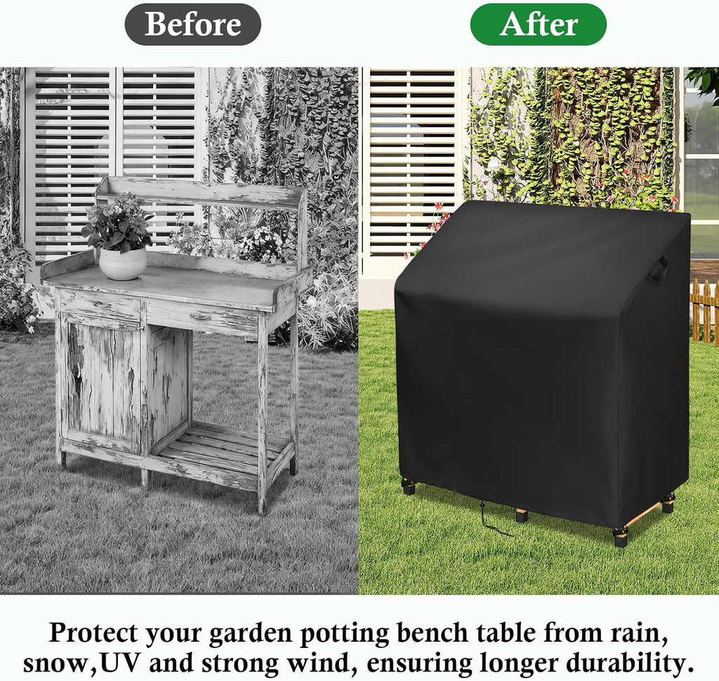 Outdoor Garden Potting Bench Table Cover, Universal Outdoor Potting Table Cover - 45 x 20 x 48 Inch
