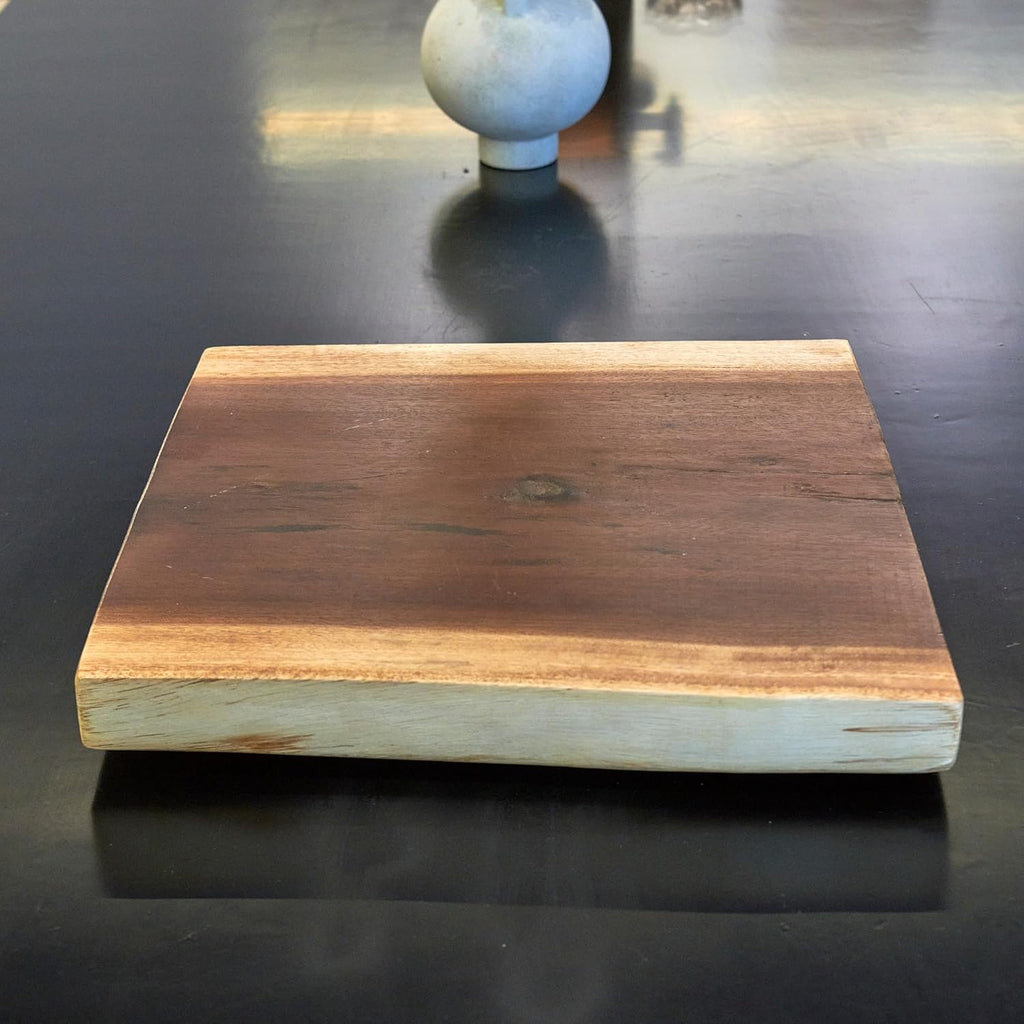 Square Teak Wood Slice Slab Side Table Top 17.7"x17.7"x1.96" Live Edge Raw Hand Crafted Root Plate Handmade Natural Wooden Board for Resin End Table Slab Untreated Wall Home Décor