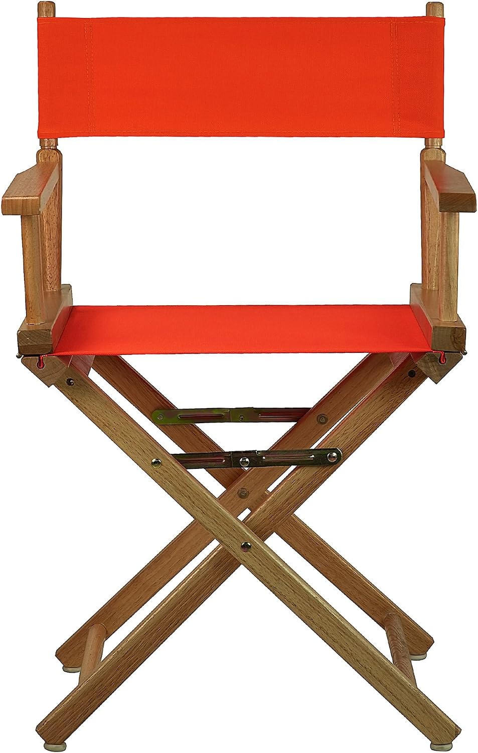 Casual Home 18" Director's Chair Natural Frame with Orange Canvas