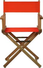 Casual Home 18" Director's Chair Natural Frame with Orange Canvas