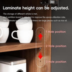 63" Tall Storage Cabinet Coffee Bar Cabinet:with Adjustable Shelves | 63"Tall Kitchen Storage Cabinet:with Hutch,Coffee Bar Cabinet with Drawers,Kitchen Pantry Cabinet with Shelves,Power Outlet
