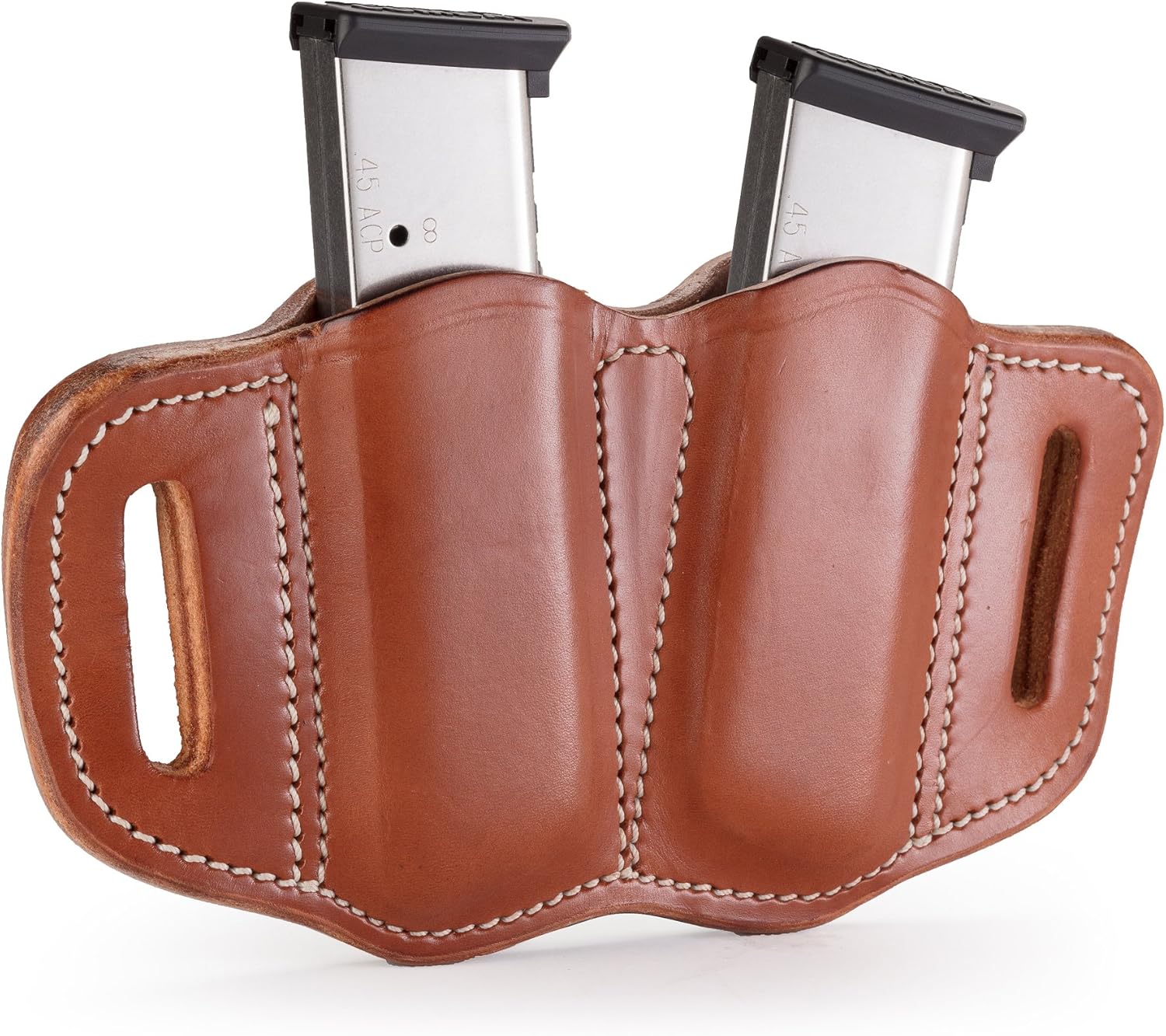 1791 Gunleather Mag Holster 2.1 - Double Mag Pouch for Single Stack Magazines, OWB Magazine Pouch for Belts