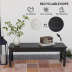 2-Seater Garden Bench with Slatted Seat