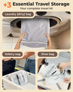 BAGSMART Travel Vacuum Bags with Wireless Pump, 18 Pack Space Saver Bags for Suitcase & Home Storage, Cordless Compression Bags Set for Clothes, with Toiletry Bag, Laundry Bag, Shoe Bag