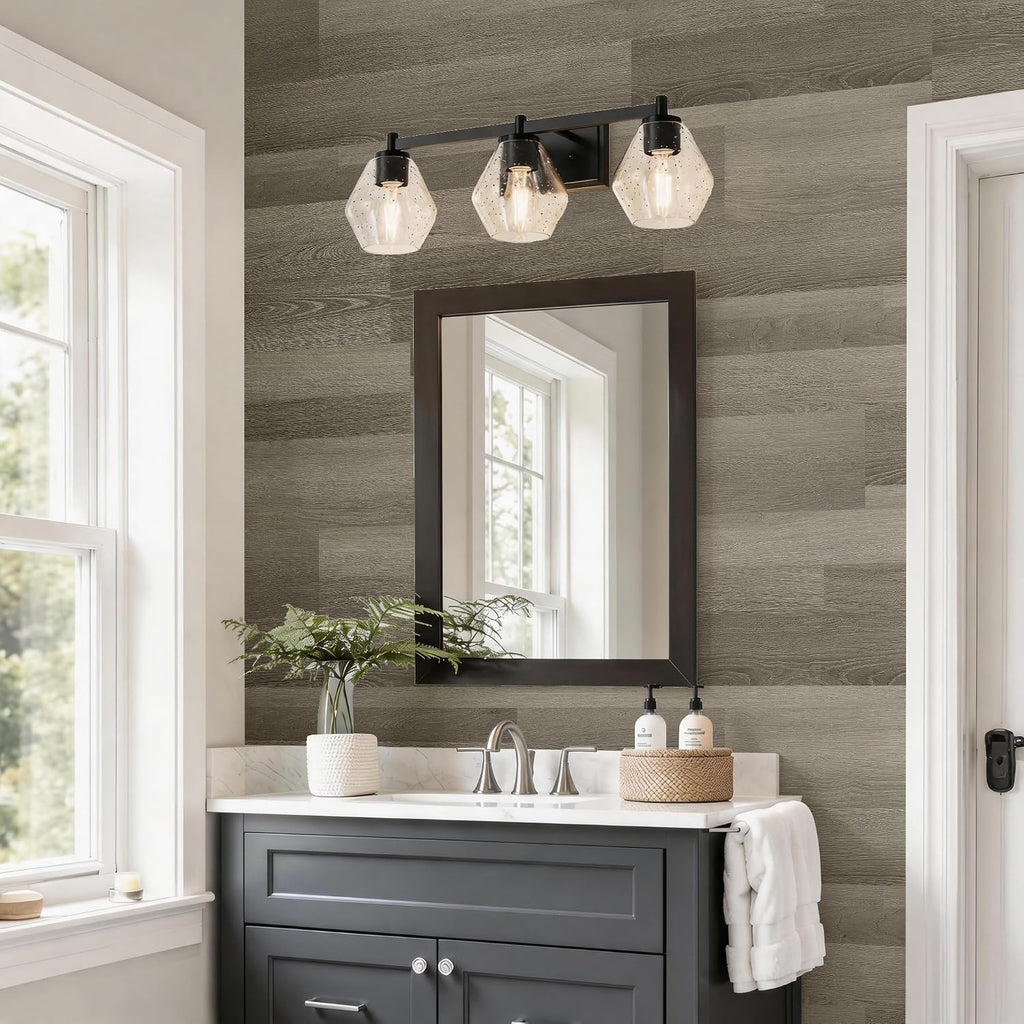 Peel and Stick Wall Panels, Easy Self Adhesive Vinyl Tiles Wall Planks, Farmhouse Wood Grain Shiplap for Kitchen Bedroom Interior WallDecor (12 pcs/18.1 Sq Ft/Box) (Oak White)