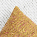 Pack of 2 Patchwork Orange Yellow Pillow Covers Linen Striped Pattern Farmhouse Cushion Covers Spooky Decorative Faux Leather Pillow Cases for Couch Sofa Bedroom Living Room 18x18 Inch