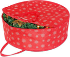 Christmas Wreath Storage Container - 30 Inch Wreath Storage Organizer bag -Durable Handles - Holiday and Seasonal Wreath Storage Bags - 1 Pack