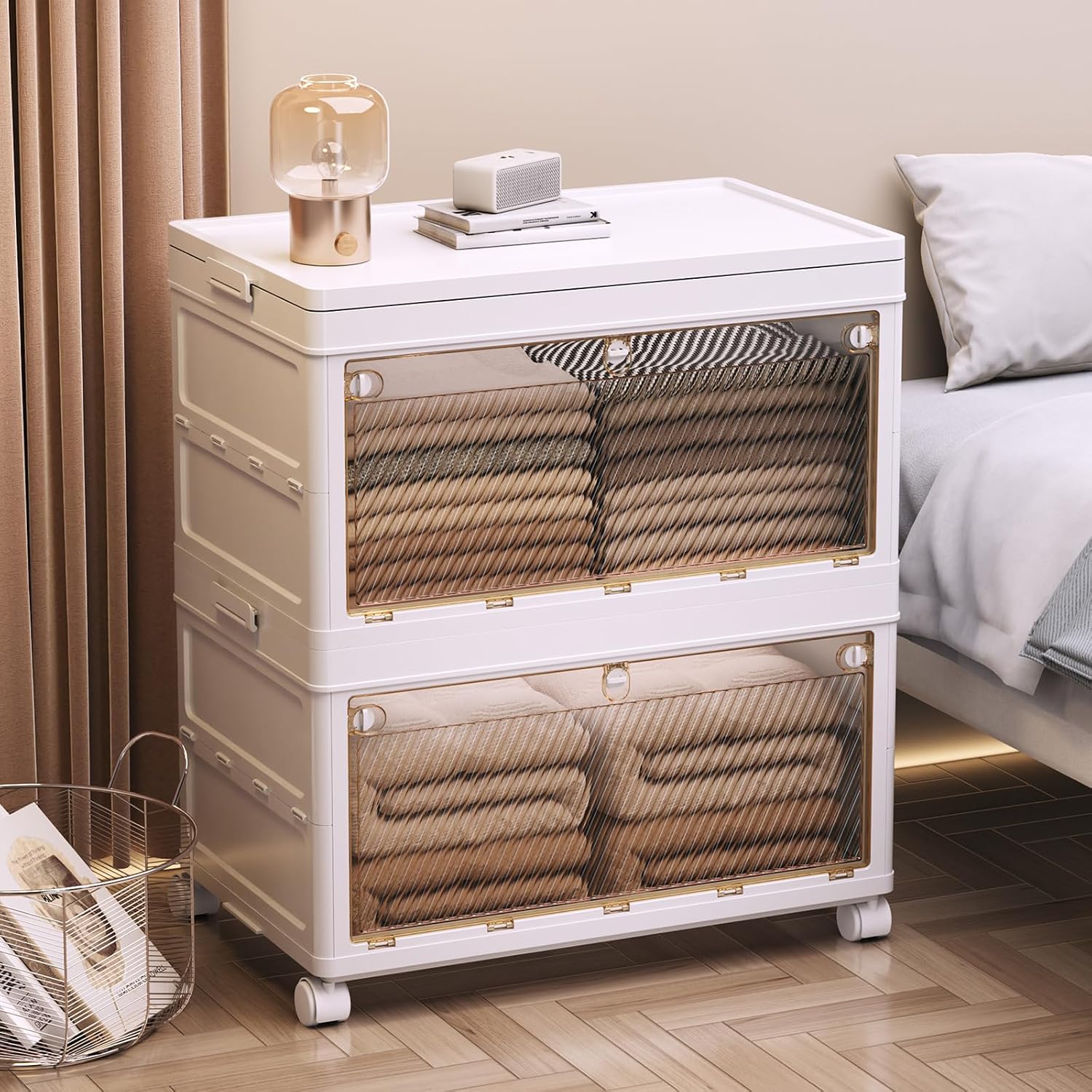Closet Folding Wardrobe Armoire with Storage Cubes Efficient Clothes Organization Tool Bedroom Supplies Foldable Clothes Organizers