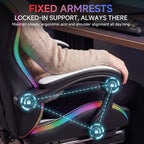 RGB LED Gaming Chair with Speakers & Footrest - Ergonomic High Back Racing Style Video Game Chair, Reclining Computer Desk Chair with Massage Lumbar Support & Headrest, 350lbs Heavy Duty