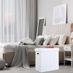 Relaxdays Stool with Storage Space, Imitation Leather, Upholstered, Foldable, Living Room, HWD: 49 x 48.5 x 27 cm, White, Fibreboard