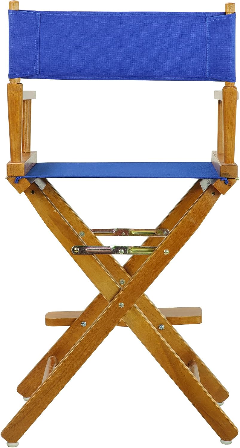 Casual Home 24" Director's Chair Honey Oak Frame-with Royal Blue Canvas, Counter Height