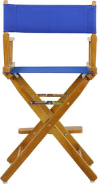 Casual Home 24" Director's Chair Honey Oak Frame-with Royal Blue Canvas, Counter Height