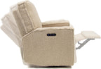 Storkcraft Texas Nursery Power Recliner Swivel Glider – Oeko-TEX 100 Certified, Nursery Rocking Chair with Push-Button Electronic Recline Function, USB-A and USB-C Charging Ports (Vanilla Sherpa)