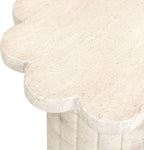 Tov Furniture Blossom Faux Travertine Indoor/Outdoor Concrete Side Table