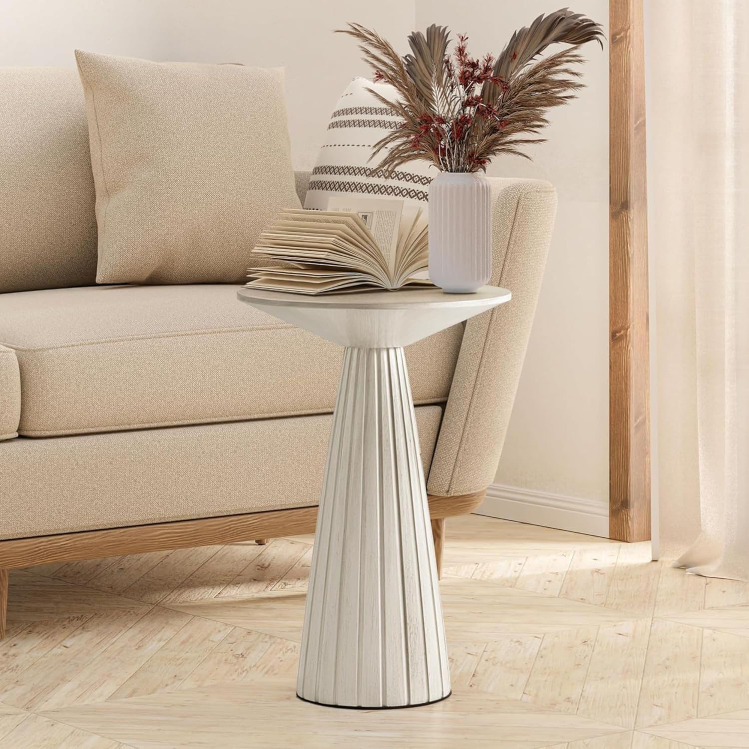 COZAYH Pedestal Small Drink Round Martini Table for Living Rooms or Bedrooms