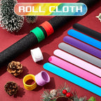 Leyndo 12 Pcs Wrapping Paper Roll Holder Clips Silicone Snap Bands Covered Metal Strips Flip 1 x 9 in Vinyl Roll Poster Holder for Christmas Wedding Graduation Gift Wrapping (Multi Colors)