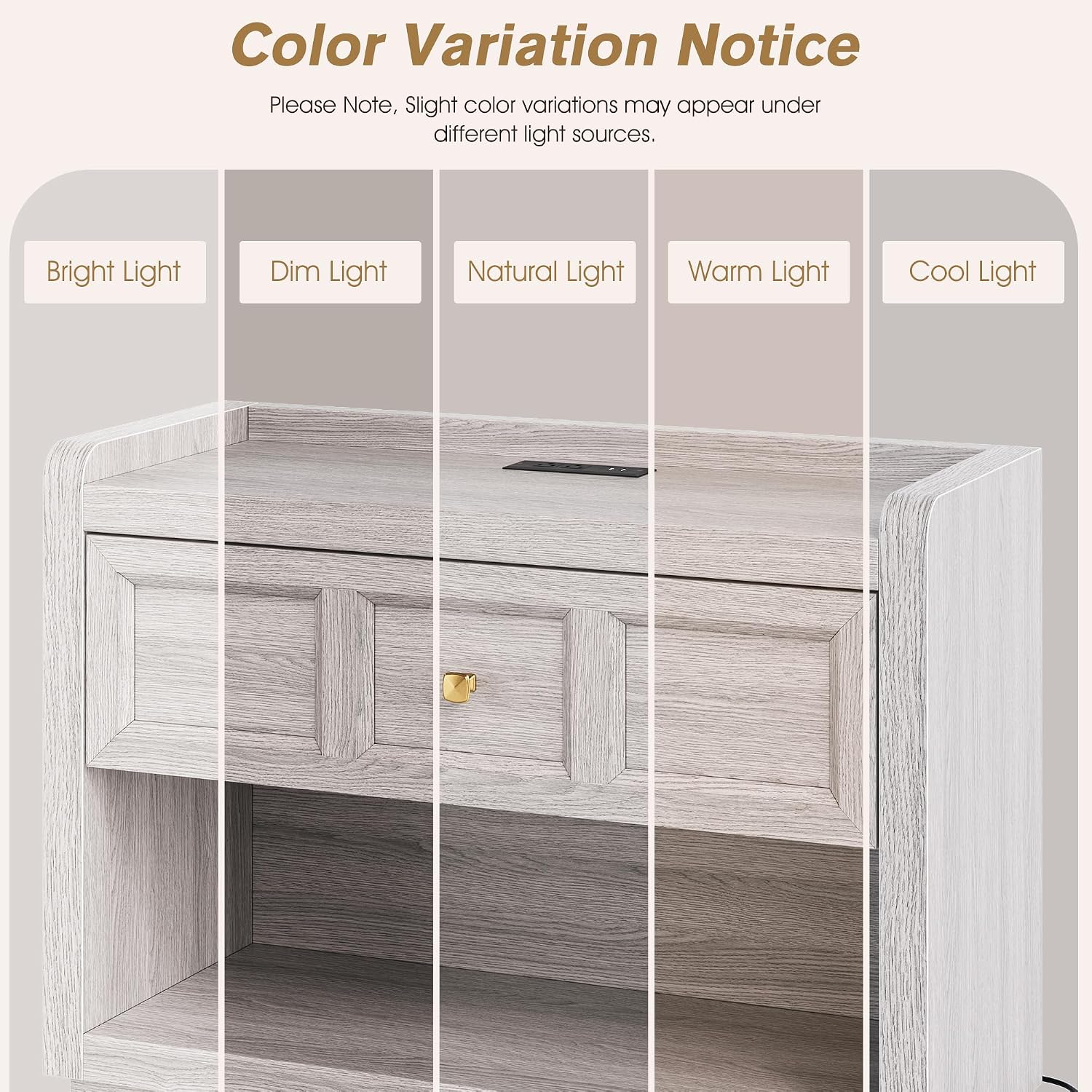 Night Stand Set of 2 with Charging, 31" Farmhouse Nightstands with Drawer Storage Large Modern King Size Bed Side Table for Bedroom Living Room Sofa Office, Grey