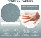 Battilo Chair Cushions for Dining Chairs, Waterproof Kitchen Chair Pads with Non-Slip Backing and Ties, Seat Cushions with Machine Washable Removable Cover, 16"x16"x2", Set of 4, Grayish Blue