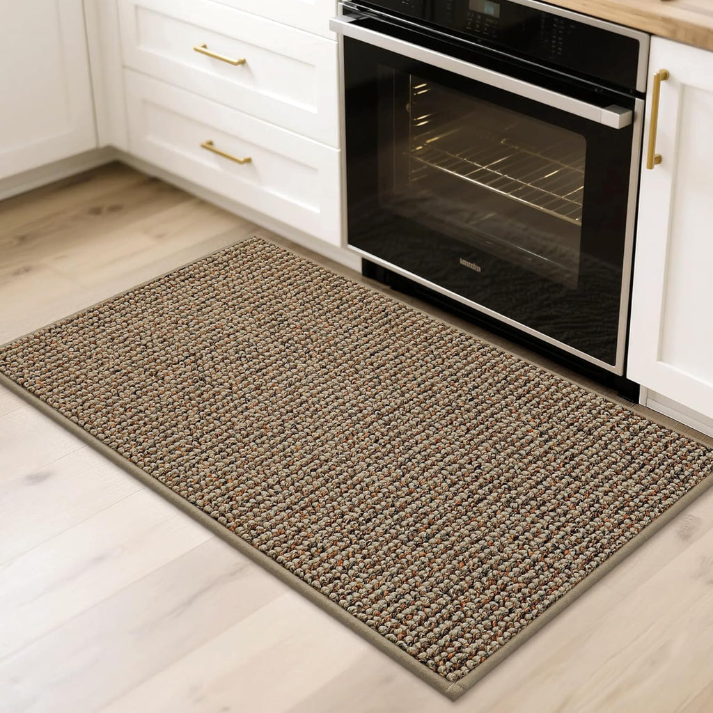 BEQHAUSE 2x3 Entryway Rug Indoor Door Mat Non-Slip Washable, Hallway Rugs Absorbent & Stain Resistant Hall Carpet Runner Rugs for Entryway, Front Door Floor Mats Laundry Room Rugs for Entry, Taupe