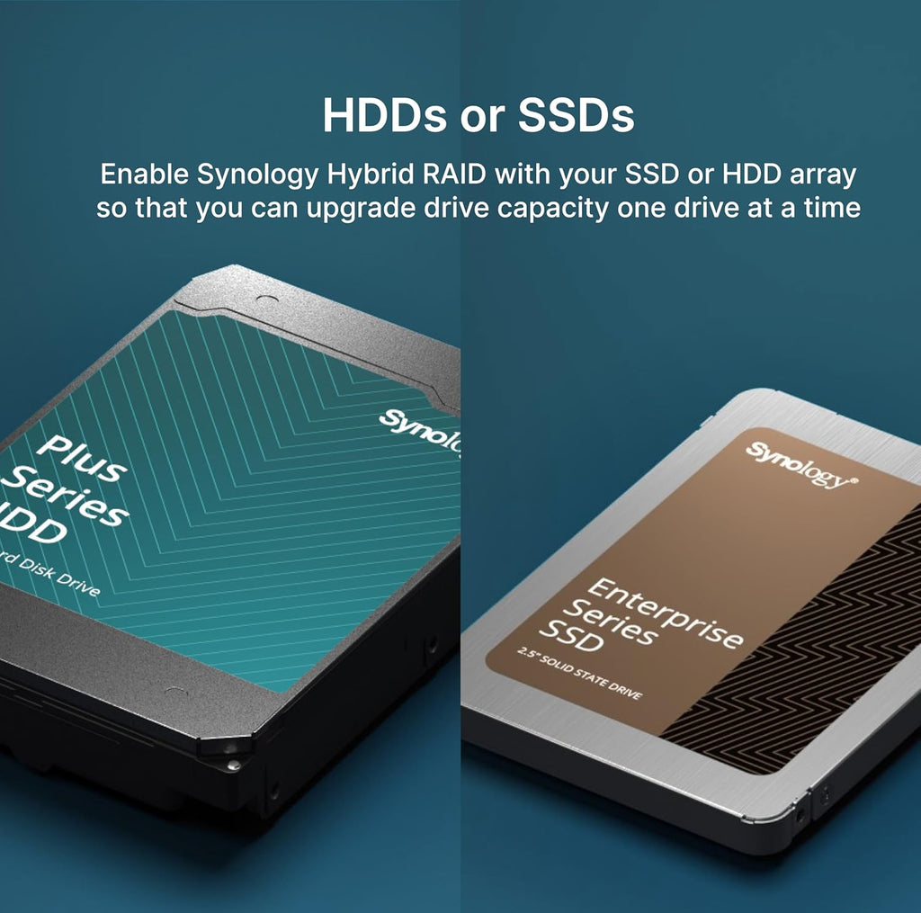 Synology DS225+ Private Cloud Media Server - Stream, Back Up Photos & Share Files, Intel CPU for Hardware Transcoding (2-Bay Diskless NAS)