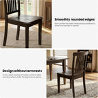 Farmhouse Dining Chairs Set of 6 – Solid Wood Rustic Kitchen Chairs with Spindle High Backrest and 17.3-Inch Wide Seat, French Country Style for Dining Room