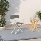 Casual Home 18" Director's Chair White Frame with Grey Canvas
