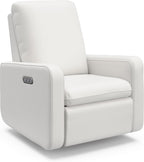 Graco Teddi Power Recliner Swivel Glider, Electronic Power Recline, Oeko-TEX 100 Certified, USB-A & USB-C Charger, Premium Cushioning & Comfort – (Ivory Basketweave)