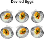 Outset Grillable Shells, All Purpose Grillable Stainless Steel Sea Shells, Set of 12