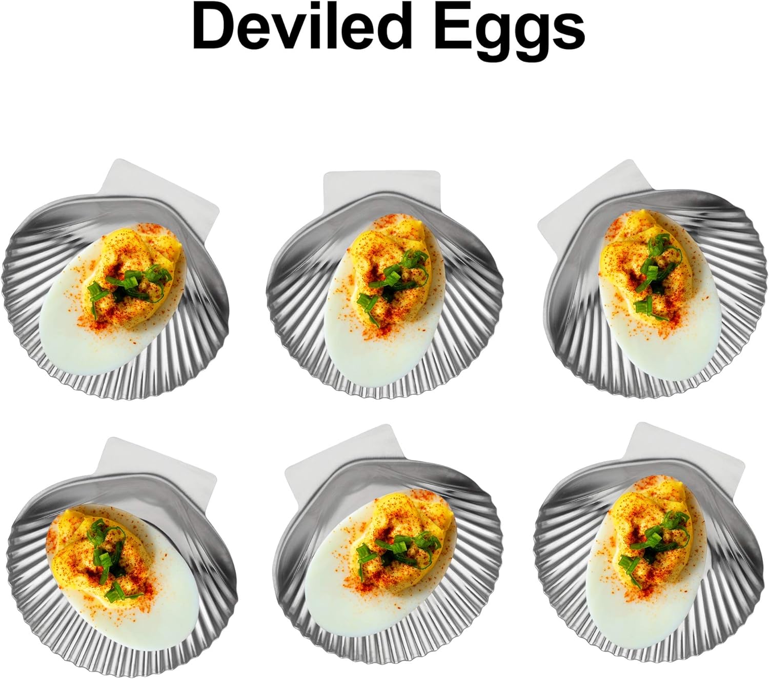 Outset Grillable Shells, All Purpose Grillable Stainless Steel Sea Shells, Set of 12