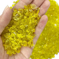 2lb Curshed Yellow Glass Chips for Crafts Art Resin Vase Filler