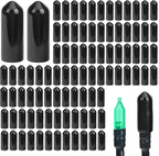 codree 150 PCS No Glow Caps for String Lights, String Light Cap to Hide The Extra Lights, Christmas Blackout Black Light Cap Covers for 5mm Diameter Glass LED String Lights