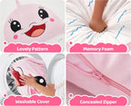Hobestluk Bean Bag Chairs Bean Bag Floor Cushion, Bean Bag Chair for Adults Beanbag Lounger for Living Room Bedroom or Playroom (Pink, Medium, Dolphin)
